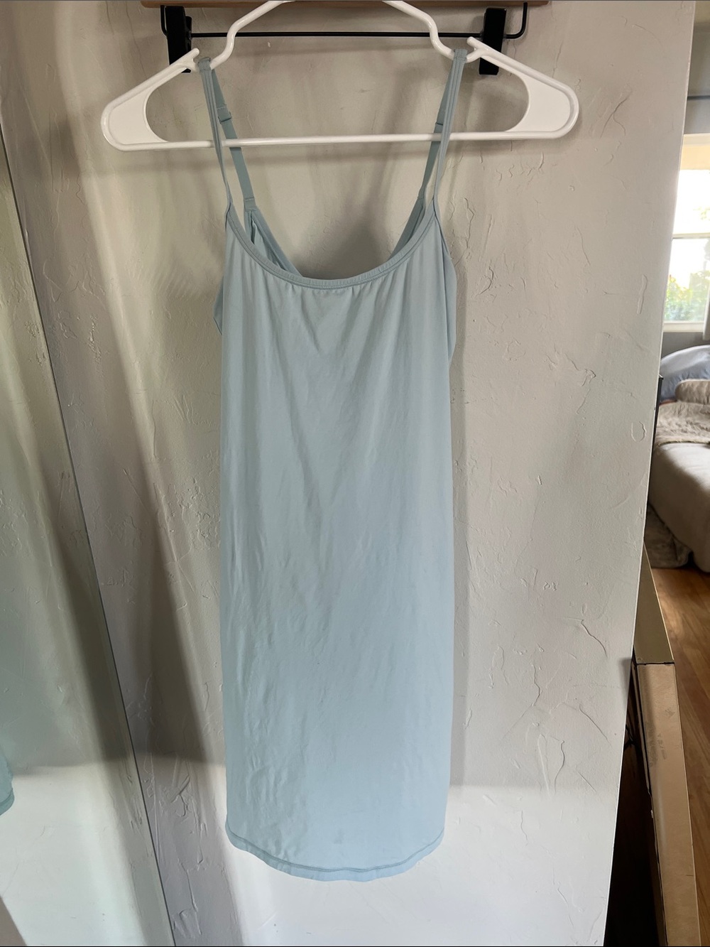 SKIMS baby Blue Spaghetti Strap Slip dress